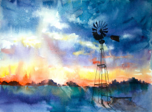 WindmillAtDusk-TrishHillBellington